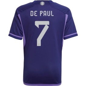 Seconda Maglia Argentina Mondiali 2022 Rodrigo De Paul 7